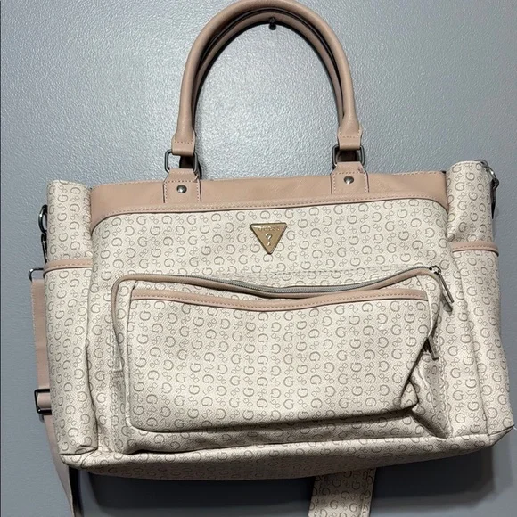 Guess Cream and Pink Women's Bag - Picture 4 of 8